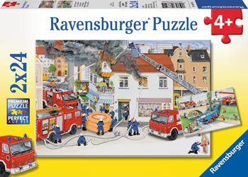 Rburg - Busy Fire Brigade Puzzle 2x24 Pc