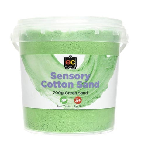 Sensory Cotton Sand 700g Tub Green