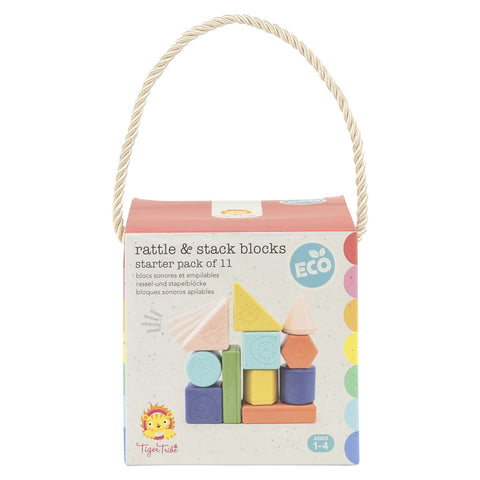 Tiger Tribe - Rattle & Stack Blocks - Deluxe Pack Of 24