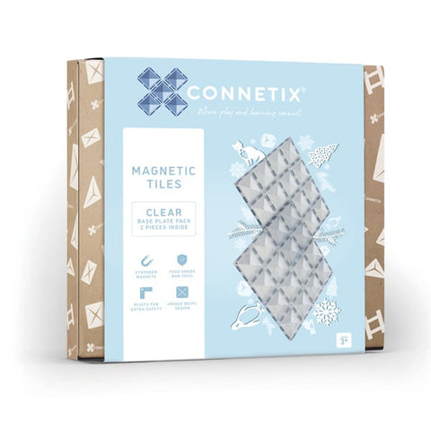 Connetix -  2 Piece Clear Base Plate Pack