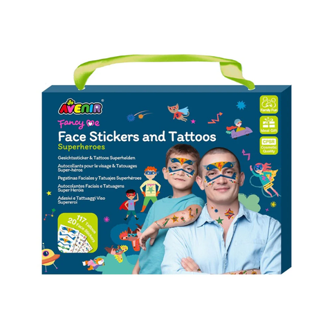 Face Sticker and Tattoos - Superheroes