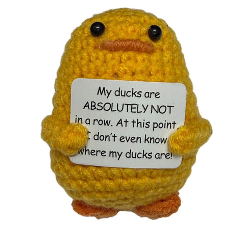 Mini Hand Crochet Plush Support - Ducks NOT In A Row
