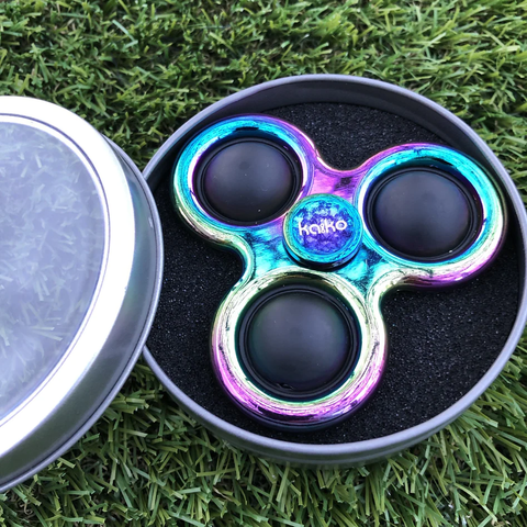 Oil Slick Premium Pop It Metal Spinner