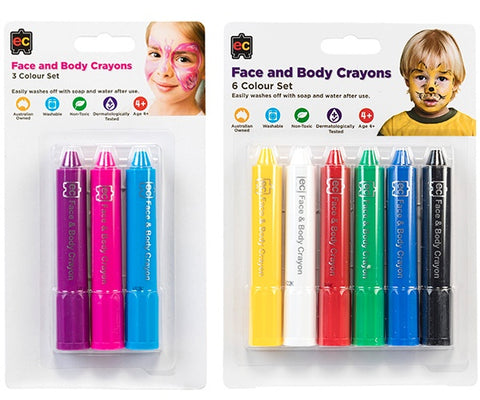 Face & Body Crayons x6