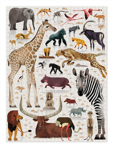 Crocodile Creek - World of Puzzle 750 pc - African Animals