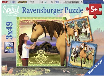 Ravensburger - Spirit Adventure on Horses 3x49pc