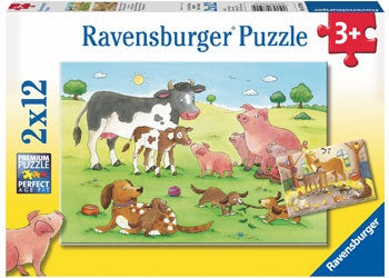 Rburg - Animal's Children 2x12pc Puzzle