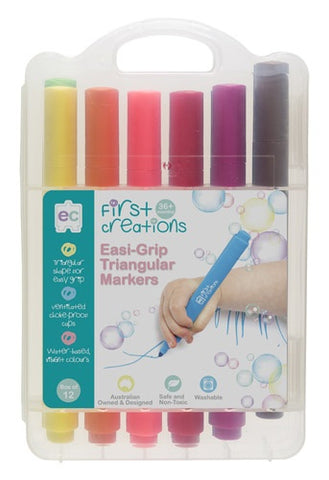 Easi-Grip Triangular Markers Pck of 12