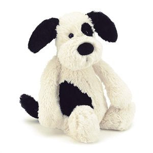 Jellycat Bashful Black & Cream Puppy Medium