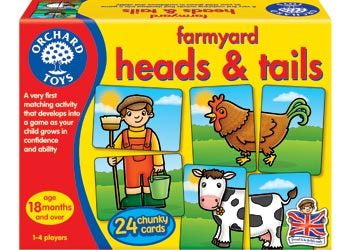 Orchard Toys - Farmyard Heads and Tails Game
