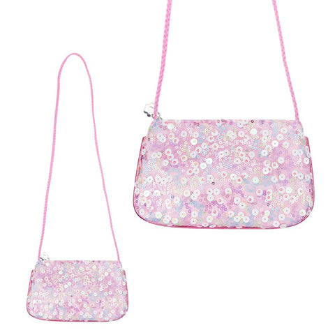 Bloom fairy sequin shoulder bag-pink