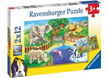 Animals in the Zoo Puzzle 2 x 12pc