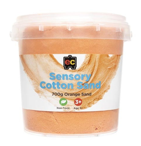 Sensory Cotton Sand 700g Tub Orange