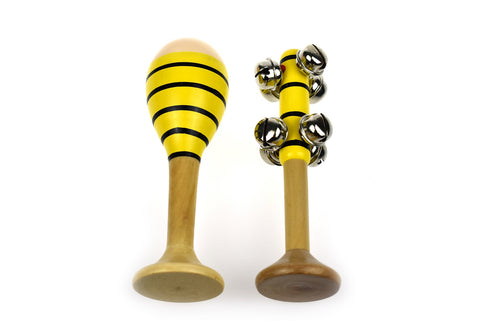 Maraca & Bellstick Set Small Bee