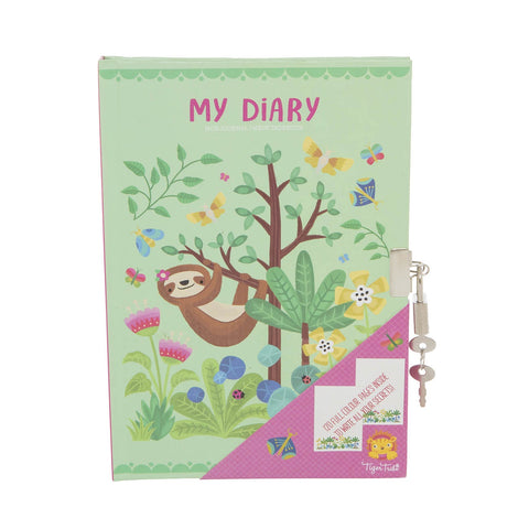 Tiger Tribe - Lockable Diary - Tropical Sloth