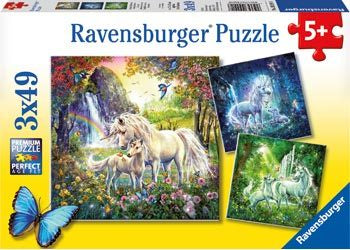 Rburg Beautiful Unicorns Puzzle 3x49pc