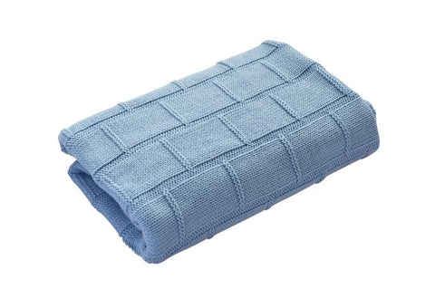 Organic Cotton Baby Blanket - Baby Blue