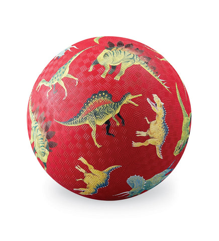 Crocodile Creek - 7 Inch Playground Ball - Dinosaurs Red