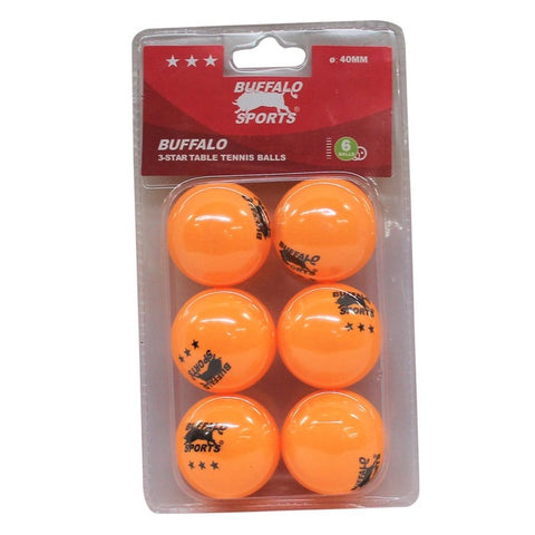 Buffalo Sports Championship 3 Star Table Tennis Balls - 6 Pack