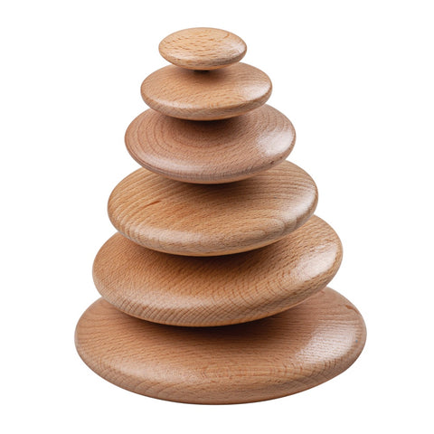 Bigjigs - Wooden Stacking Pebbles