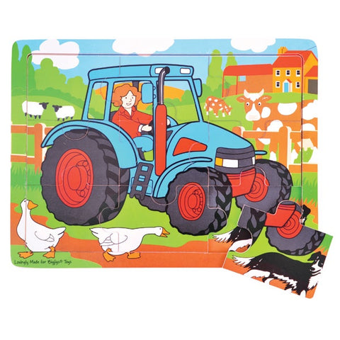 Bigjigs - Tray Puzzle - Tractor