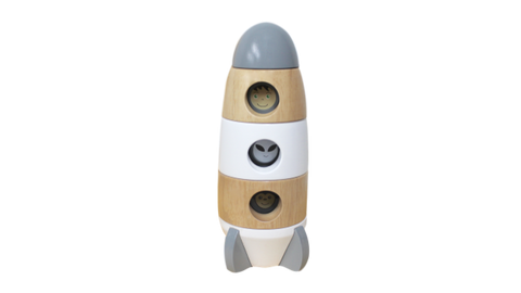 Discoveroo - Magnetic Stacking Rocket Grey