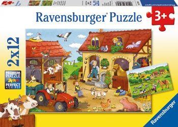 Rburg Working on the farm puzzle 2 x 12 pc