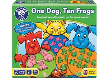 Orchard Toys - One Dog, Ten Frogs Game