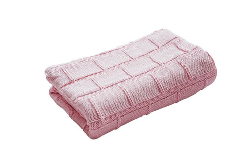 Organic Cotton Baby Blanket - Baby Pink