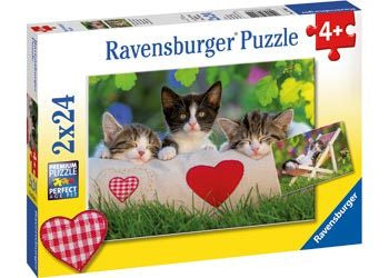 Ravensburger - Sleepy Kittens Puzzle 2 x 24pc