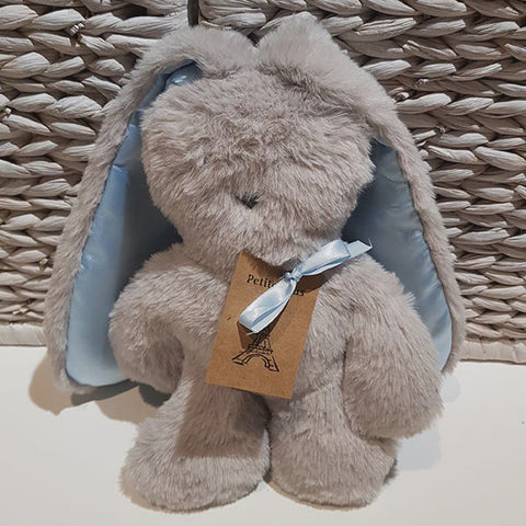 PV Flat Bunny Comforter - Grey with Blue Ears